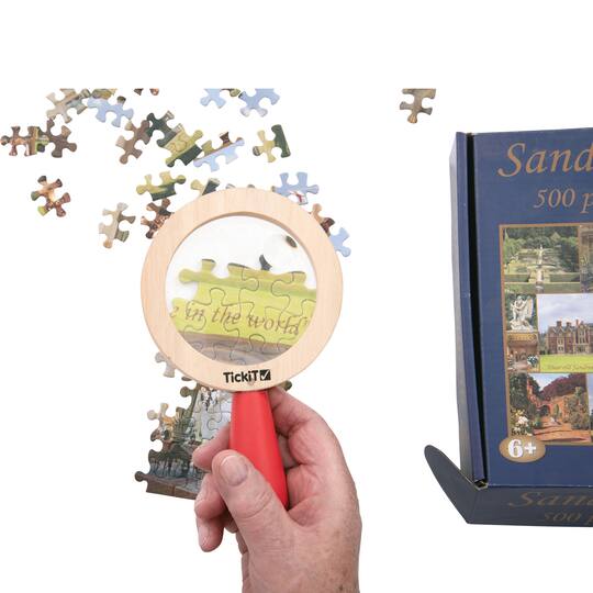 Magnifying Lens for Toddlers & Children TickiT Wooden Hand Lens Wooden Magnifier